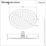 Верхний душ FIMA WELLNESS, из латуни, 250 мм, хром