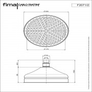 Верхний душ FIMA WELLNESS, латунь, 200 мм, хром