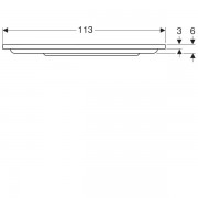 Душевой поддон Geberit Renova, радиус 550 мм, акриловый, 800х800 мм, белый