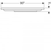 Душевой поддон Geberit Renova, радиус 550 мм, акриловый, 800х800 мм, белый