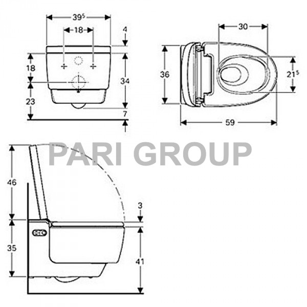 ������-���� GEBERIT AquaClean Mera Comfort, ���������, WhirlSpray, ������������ ���� ������� � TurboFlush, ���������, �������������� ��������, ��������, �������� �������, ������ ����������� ������������, ����������� �����, 39,5�35�59��, ������� ����, ����