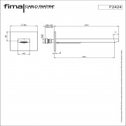 Излив FIMA WELLNESS, для настенного монтажа, 201 мм, подключение 1/2, хром