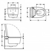 ������-���� GEBERIT AquaClean Mera Comfort, ���������, ���������� �������� WhirlSpray, ������������ � TurboFlush, ���������, �������������� ��������, ��������, �������� �������, ������ ����������� ������������, ����������� �����, 395�350�590 ��, �����