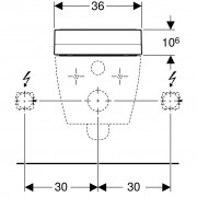 ������-���� GEBERIT AquaClean Tuma Comfort, WirlSpray, ����� �������������� ����������, 4 �������������� ������� �������������, 5 �������� ������, ����������� �����, ������� ���, �������� �������, ���, ����������������� �����, �����