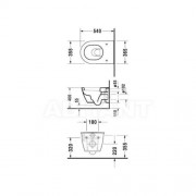 ������ ��������� DURAVIT Darling New, 4,5 �, � ������������ ������, ���. ��������� Durafix, 370x540 ��, �����