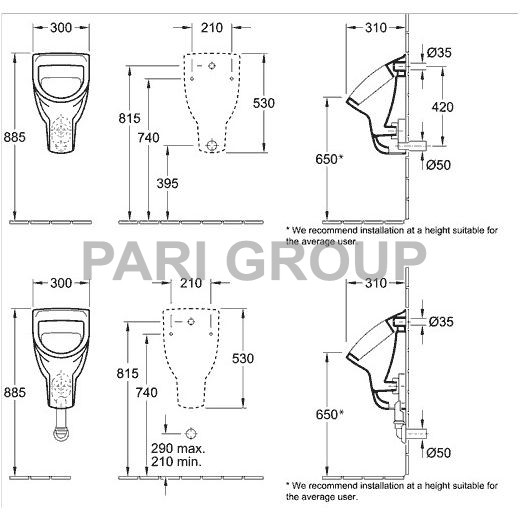  Villeroy&Boch O.NOVO,  ,   ,   , 300x530x310 ,    CeramicPlus