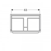 ������� ��� �������� Geberit myDay, 1 ��������� ����, 1 ���������� ���� � ����������, 1 ������������ ������, 1 ������������ ������ �� ���������� �����, ������������� �����,  680�410�405 ��, ����� ������