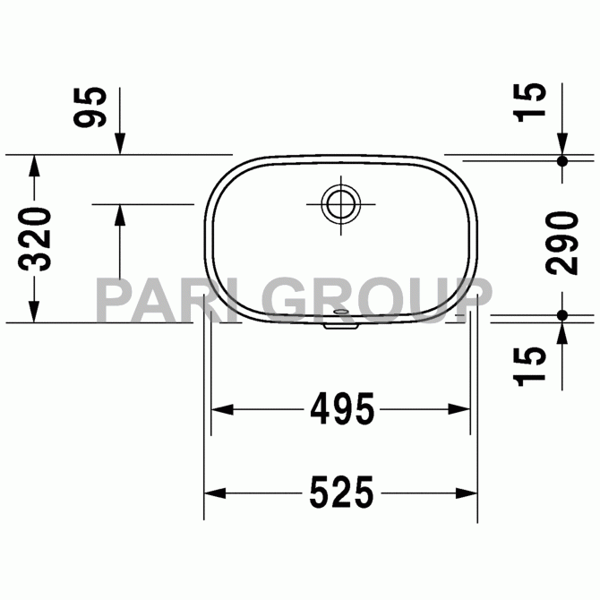 �������� DURAVIT D-Code, ����������� ��� ����������, � ���������, 525�320 ��,  �����