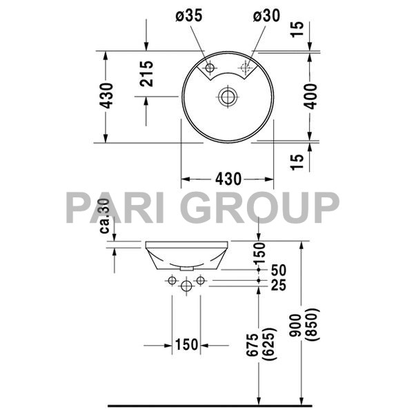   DURAVIT Architec,    ,      , ,   ,  , 400 , 