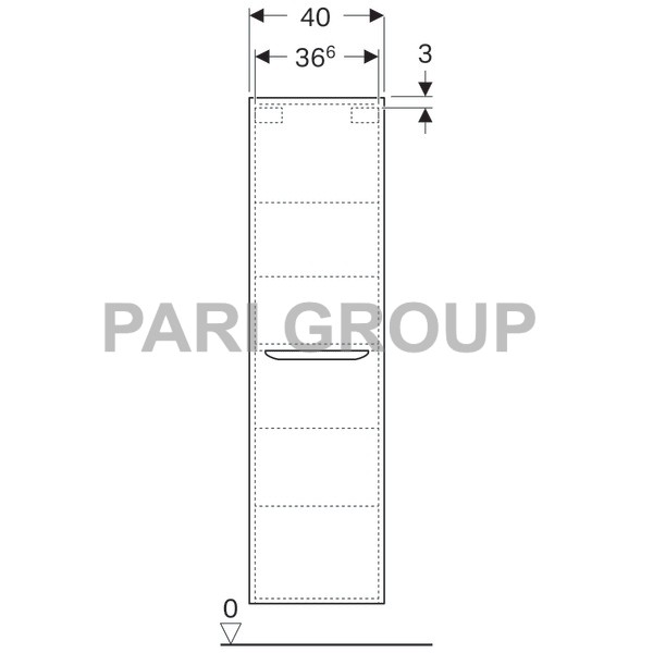 ������� ������� Geberit MyDay, 1 ��������� ����� �����, ������ ������, �� ������������� ���������, �������� ������ ���, ������ ���, 4 ���������� �����, 1 ������������, 1 ����� ��� ��������������� �� ���������� ������� �����, 400�1500�250 ��, ����� ������