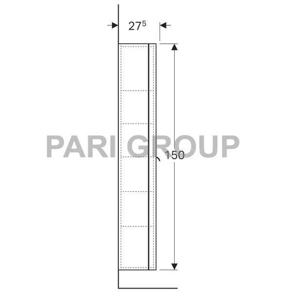 ������� ������� Geberit MyDay, 1 ��������� ����� �����, ������ ������, �� ������������� ���������, �������� ������ ���, ������ ���, 4 ���������� �����, 1 ������������, 1 ����� ��� ��������������� �� ���������� ������� �����, 400�1500�250 ��, ����� ������