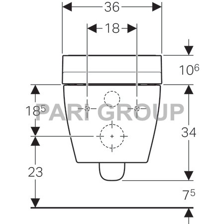 ������-���� Geberit AquaClean Tuma Comfort, ���������, ������������, ����� �������������� ����������, ���������� �������� WhirlSpray, ������� ���, ���, �������� ������� �������, ������� �������� �������, Soft Close, 55,3�35�44.6 ��, �����, ������� �����