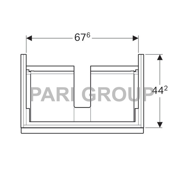 ������� ��� �������� Geberit iCon, 1 ��������� ����, 740�240�477 ��, ����� ������� ���