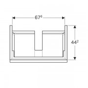Шкафчик под раковину Geberit iCon, 1 выдвижной ящик, 740х240х477 мм, декор светлый дуб