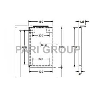  Villeroy&Boch MORE TO SEE,  ,      ,    ,  , : 1 1x LED/4 A-A++ 5700 K (  ), 450x750x50/130 