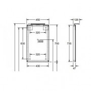  Villeroy&Boch MORE TO SEE,  ,      ,    ,  , : 1 1x LED/4 A-A++ 5700 K (  ), 450x750x50/130 