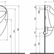 Писсуар KOLO NOVA PRO Felix, задний подвод воды, горизонтальный выпуск, белый