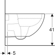 Унитаз подвесной Geberit Acanto, без ободка, 4,5/6 л, белый