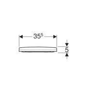 Сиденье с крышкой Slim Geberit Acanto, антибактериальное с функцией плавного опускания, быстросъемные петли, белый