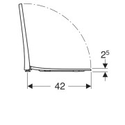 Сиденье с крышкой Slim Geberit Acanto, антибактериальное с функцией плавного опускания, быстросъемные петли, белый