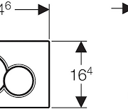 Клавиша смыва Geberit Sigma 01, пластик черный