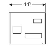 Комплект магнитной доски Geberit Acanto, 449х388х75 мм, лавовый матовый