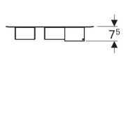 Комплект магнитной доски Geberit Acanto, 449х388х75 мм, лавовый матовый