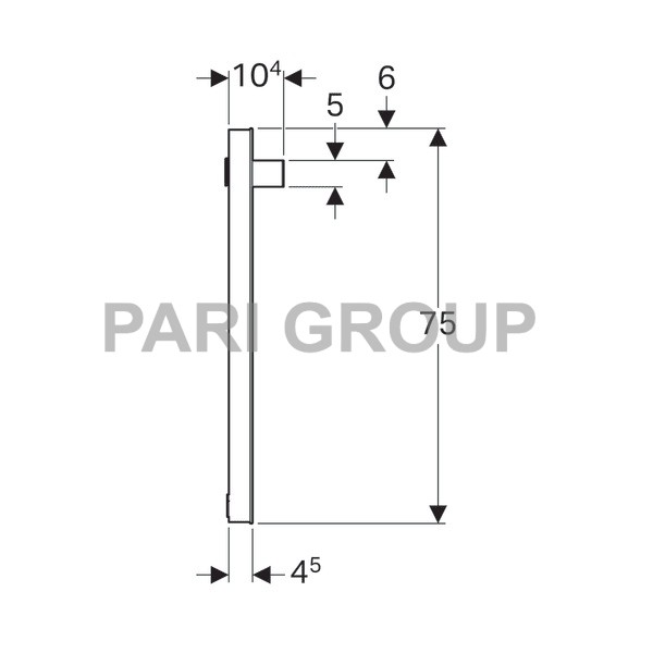  Geberit iCon,  ,   12V/30W/3000K,   568 (lm), 230 V, 50 HZ, IP 44,   1, 60075045mm (840760000)