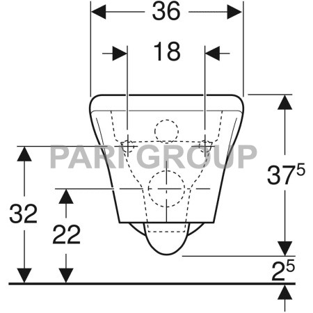 ������ Geberit My Day ���������, Rimfree, � ��������� KeraTect, 540�360 ��, 4,5/6 �, �����