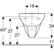 Унитаз подвесной Geberit Renova Comfort, глубина 70см, белый