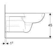 Унитаз подвесной Geberit Renova Comfort, глубина 70см, белый