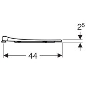 Сиденье для унитаза Geberit Renovа Comfort без крышки, петли стальные, крепление снизу, белый