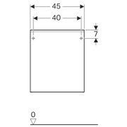 Тумба боковая Geberit Acanto, 450х520х476 мм, один выдвижной ящик, песчаный матовый, песчаное стекло