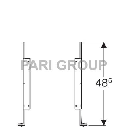 ����� ��� �������� Geberit Citterio, ������ 210 ��,  � ��������� 2 ��., ���������, �������