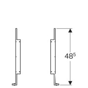 Ножки для шкафчика Geberit Citterio, высота 210 мм, в комплекте 2 шт., аллюминий, шампань