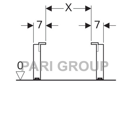 ����� ��� �������� Geberit Citterio, ������ 210 ��,  � ��������� 2 ��., ���������, �������