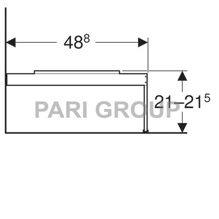 ����� ��� �������� Geberit Citterio, ������ 210 ��,  � ��������� 2 ��., ���������, �������