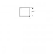 Шкаф Geberit Citterio высокий, 1 перенавешиваемая дверь, 4 полочки, 400х1600х371 мм, ручка светло-палевого цвета, корпус: декор темный дуб, фасад черное стекло