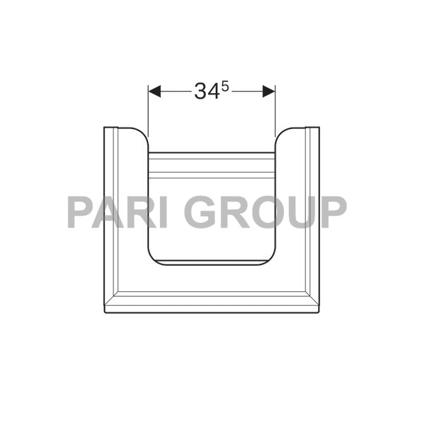 ������� ��� �������� Geberit Citterio, 1 ��������� ����, ����� ������-�������� �����, 584�554�504 ��, ������� ���, ������� ������