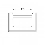 Шкафчик под раковину Geberit Citterio, 1 выдвижной ящик, ручка светло-палевого цвета, 734х554х504 мм, светлый дуб, бежевое стекло