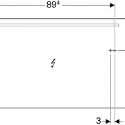 Зеркало Geberit Option с люминесцентной подсветкой, 1200х650х36 мм