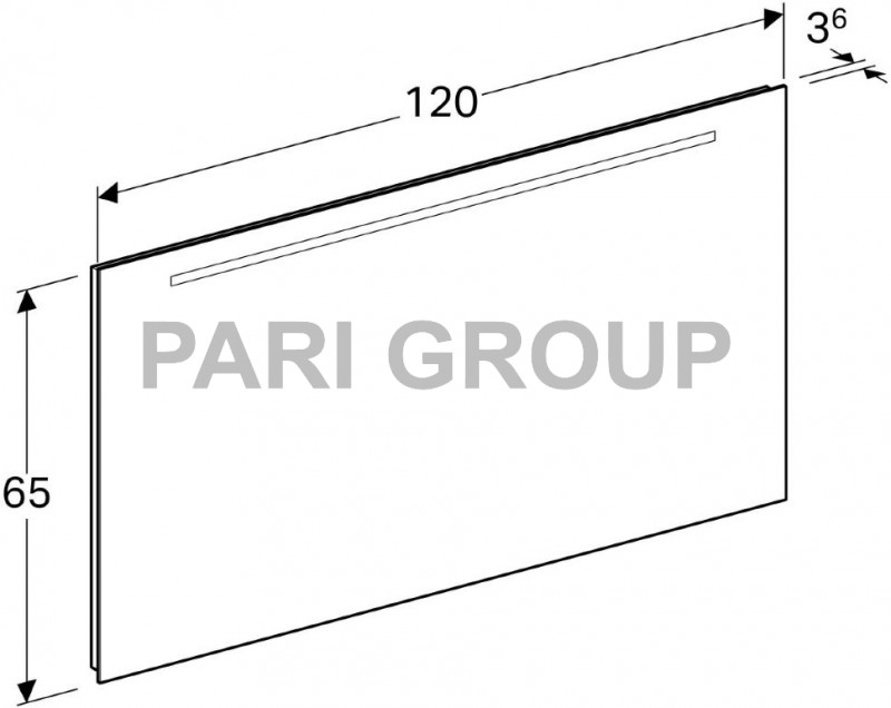 ������� Geberit Option � ��������������  ����������, 1200�650�36 ��