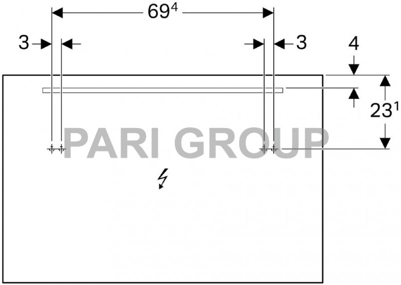������� Geberit Option � �������������� ����������, 1000�650�36��