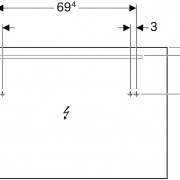 Зеркало Geberit Option с люминисцентной подсветкой, 1000х650х36мм