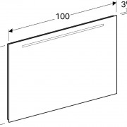 Зеркало Geberit Option с люминисцентной подсветкой, 1000х650х36мм