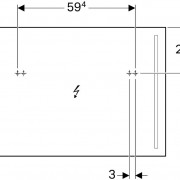 Зеркало Geberit Option с люминесцентной подсветкой, 900х650х36 мм