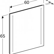 Зеркало Geberit Option со светодиодной подсветкой, 600х650х45 мм, с выключателем
