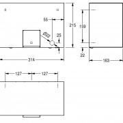 Сенсорная электронная сушилка для рук FRANKE RODAN RODX310 с теплым воздухом для настенного монтажа, 2200 Вт, нержавеющая сталь