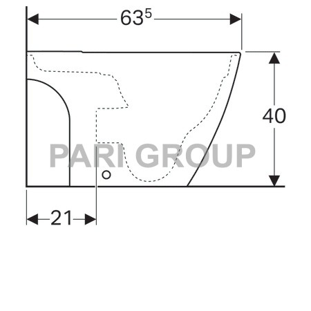   GeberitiConSquare     , ,  , Rimfree :  63.5, 