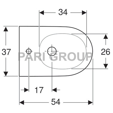 ���� ��������� Geberit ONE �������� �����, ���� ��������� ��� ���������, KeraTect, 54�37�30 ��, �����